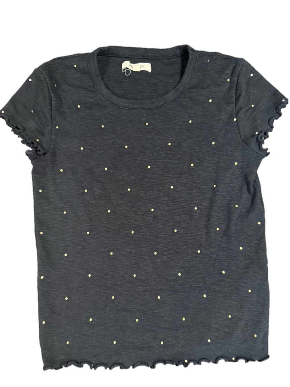 Madewell Black Tee with Gold Accent